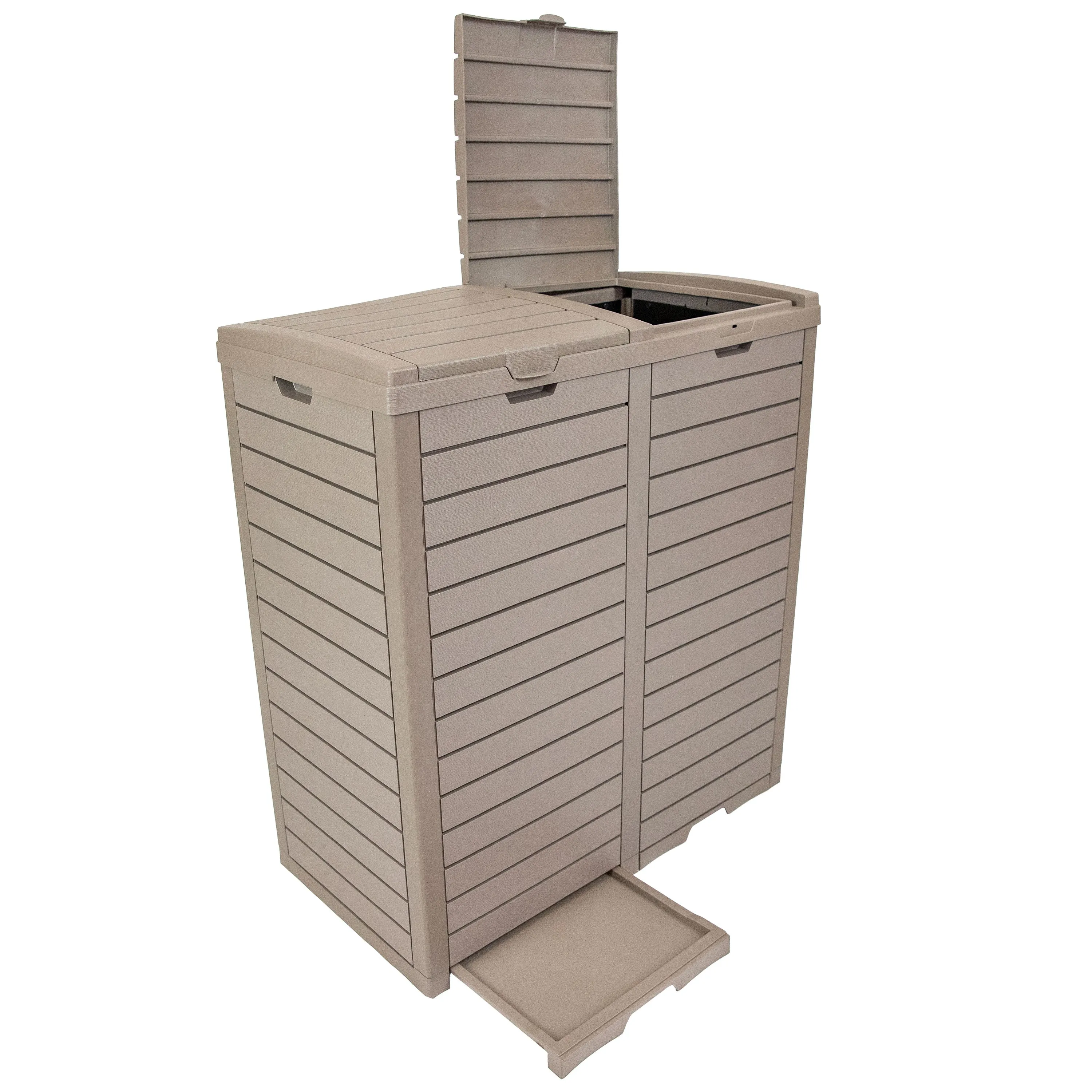 Sunnydaze Patio Trash Can with Lid