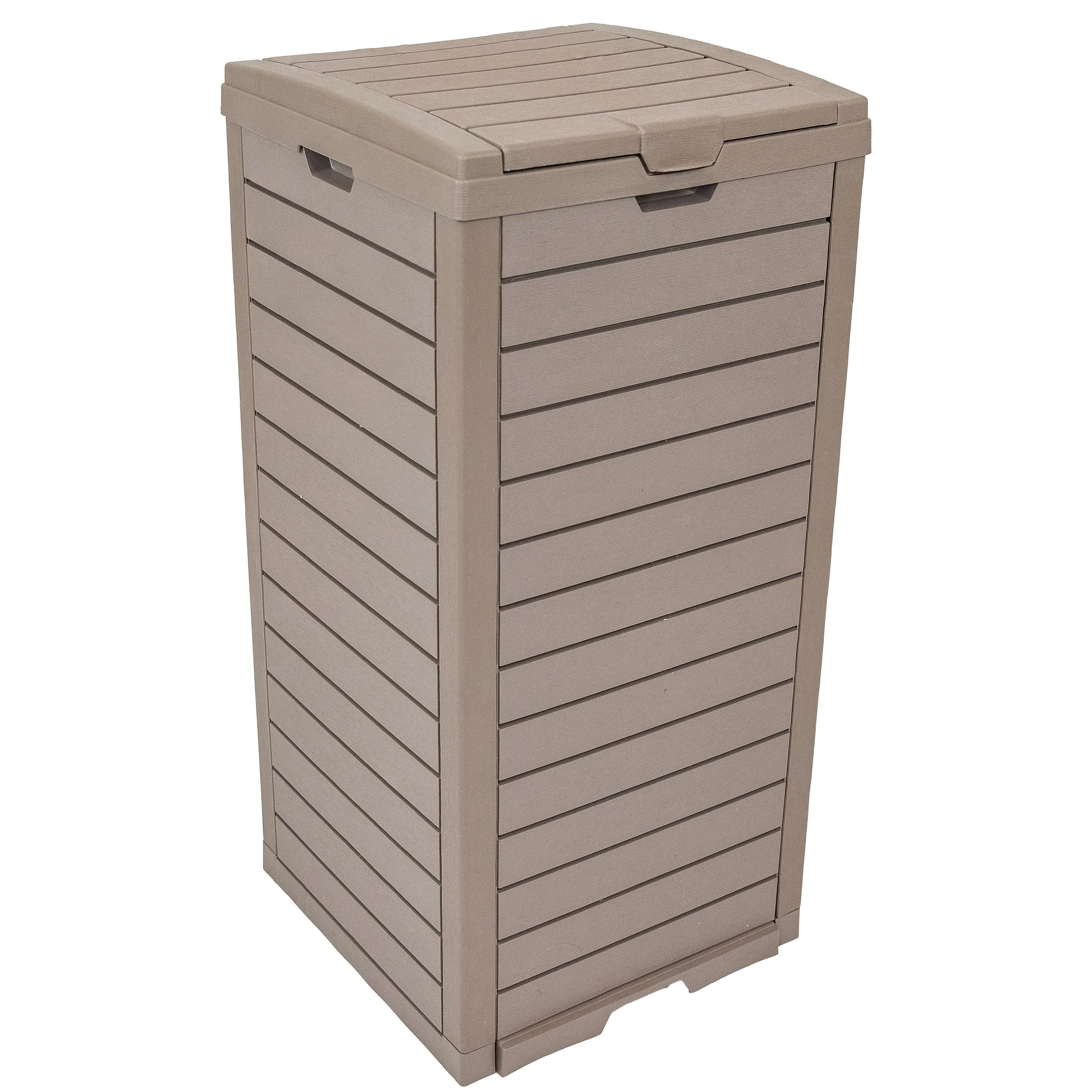 Sunnydaze Patio Trash Can with Lid