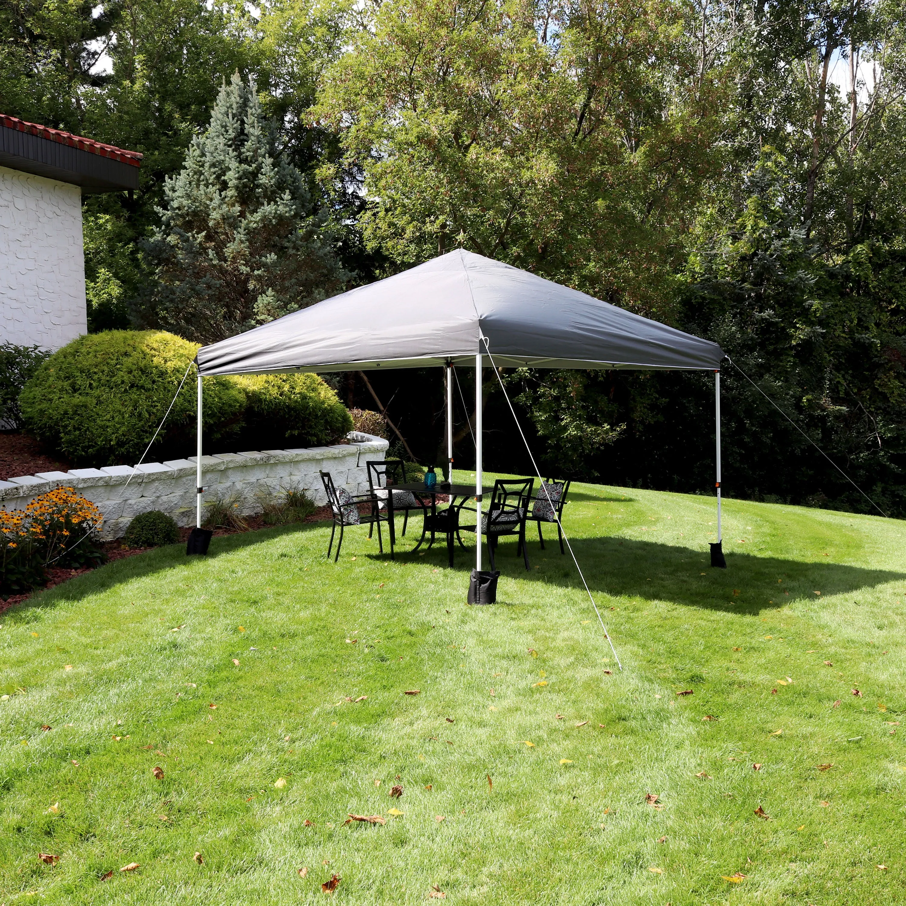 Sunnydaze Standard Pop-Up Canopy with Carry Bag and Sandbags