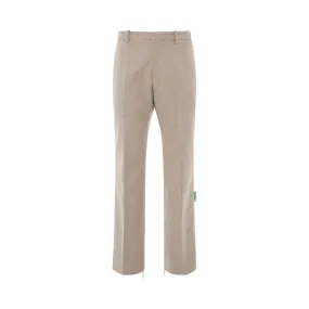 Tag Wool Slim Zip Pant in Bone