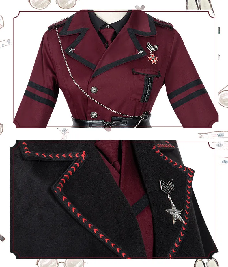 The Last Battle ~ Gothic Long Sleeve Lolita Dress Military Uniform