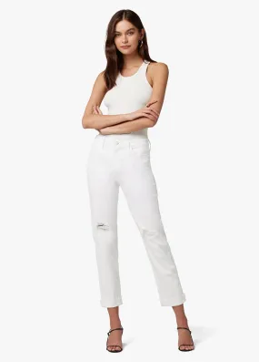 The Niki Mid Rise Boyfriend - White