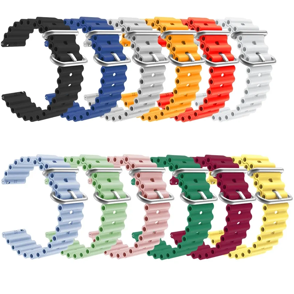 TheHorse 18mm Range compatible Silicone Ocean Bands Watch Straps