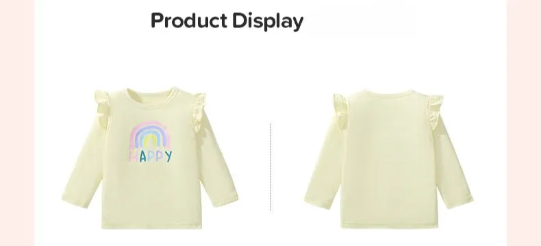 Toddler/Kid Girls Long Sleeve Colorful Rainbow Print Design T-shirt