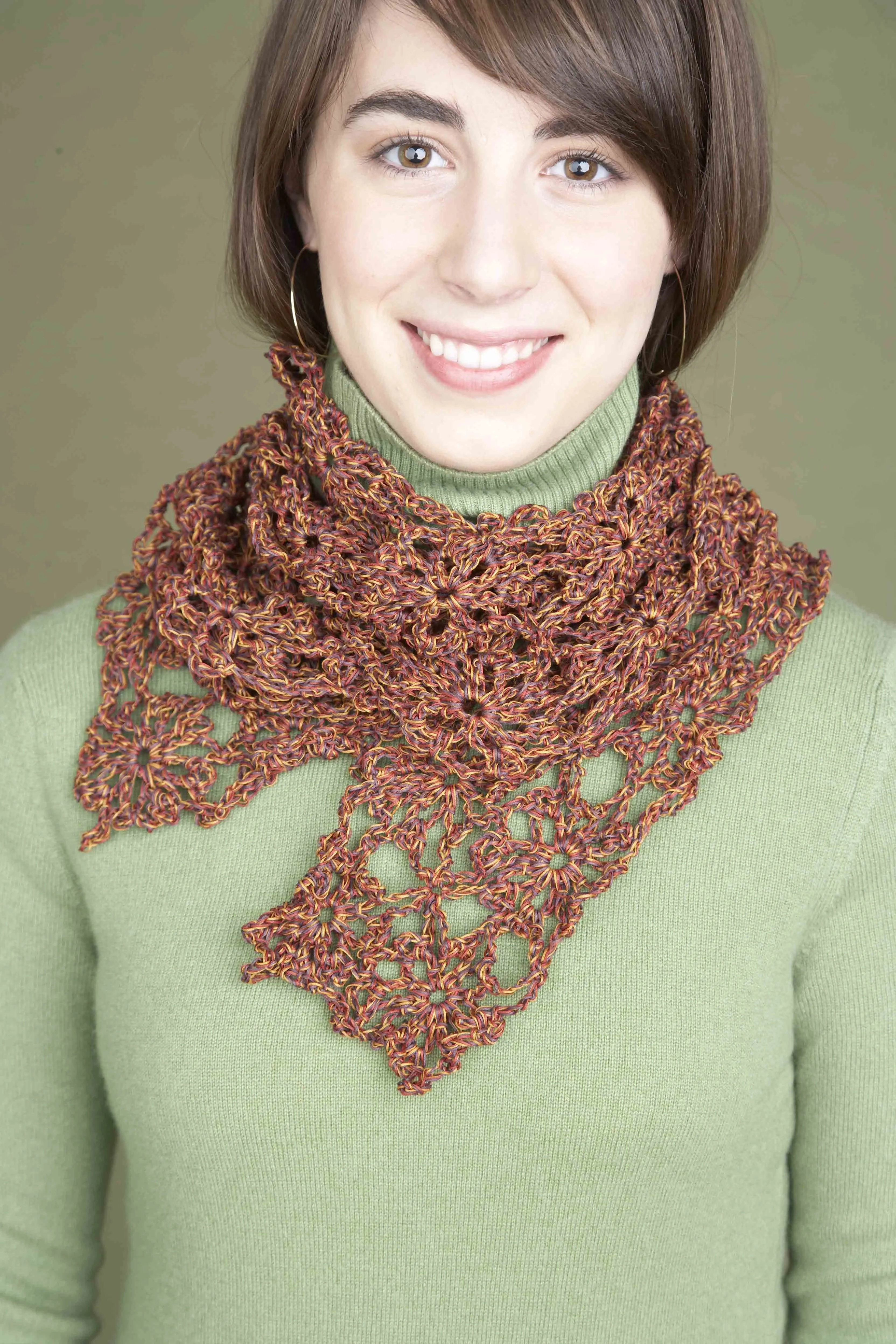 Trail of Blossoms Scarf (Crochet) - Version 2