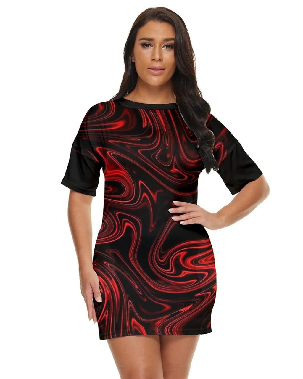 TRP Maze 01-01 Designer Round Neck Short Sleeve Bodycon Mini Dress