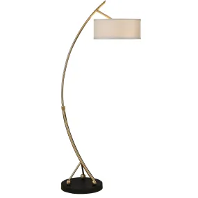 Uttermost Vardar Curved Brass Floor Lamp