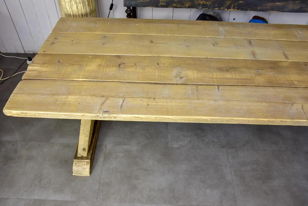 Very large French dining table made from salvaged timber 118½" x  38¼"