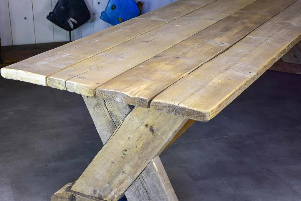 Very large French dining table made from salvaged timber 118½" x  38¼"