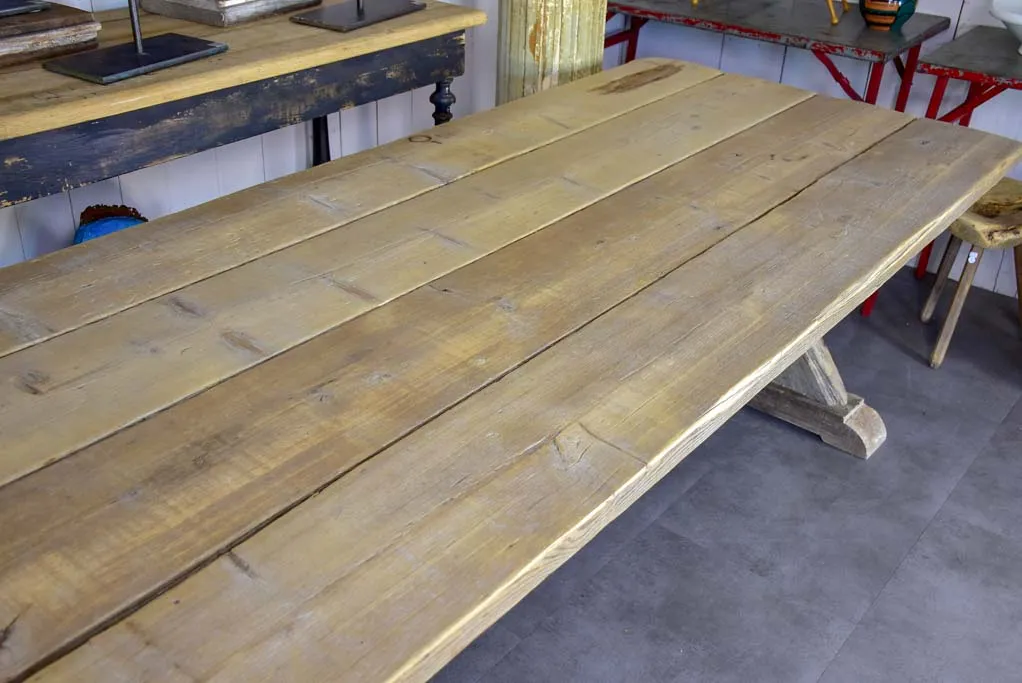 Very large French dining table made from salvaged timber 118½" x  38¼"