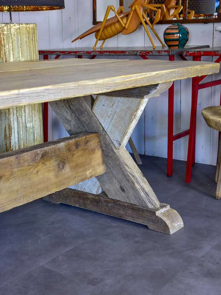 Very large French dining table made from salvaged timber 118½" x  38¼"