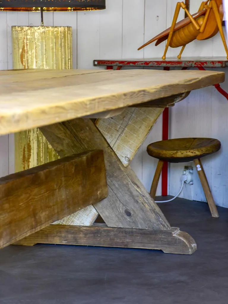 Very large French dining table made from salvaged timber 118½" x  38¼"