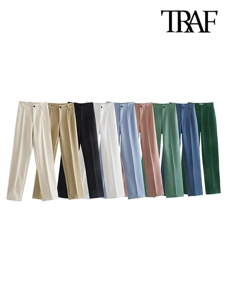 Vintage Chic High-Waist Pants: Modern Office Style Essentials