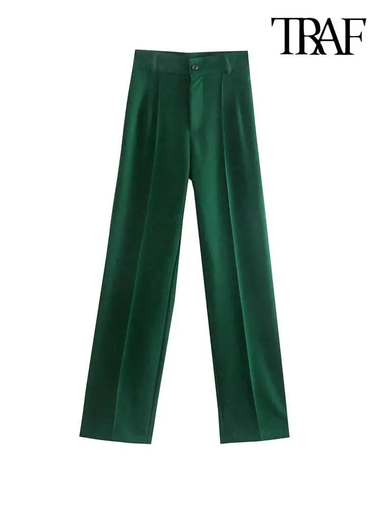 Vintage Chic High-Waist Pants: Modern Office Style Essentials