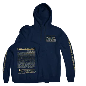 War On Illusion Magazine Navy Hooded Sweatshirt