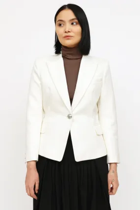 White Twill Blazer Blazer