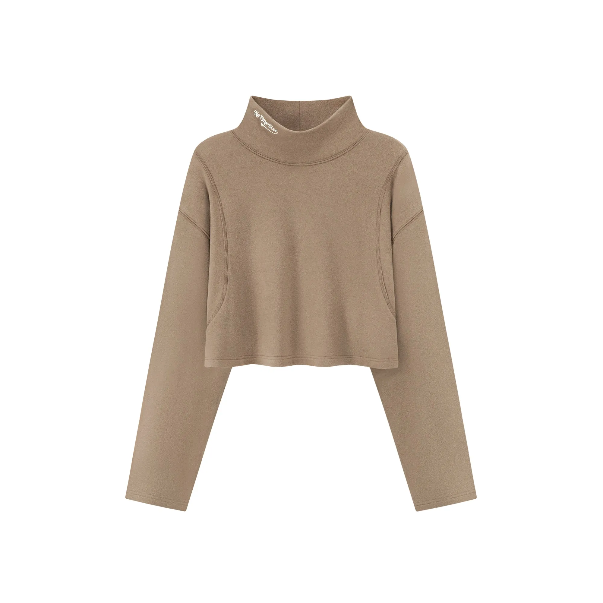 Wide Turtleneck Long-Sleeves Top