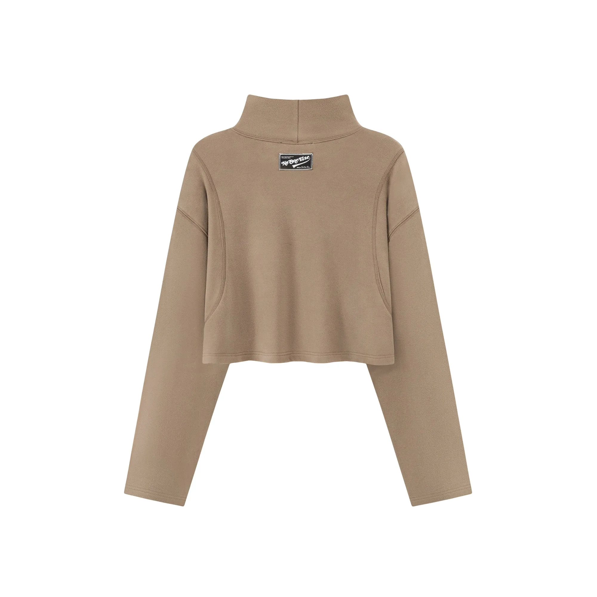 Wide Turtleneck Long-Sleeves Top