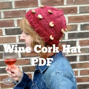 Wine Cork Hat, Knitting Pattern for Handspun Yarn, Art Yarn