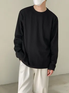 Zhou Textured Drape Long Sleeve T-Shirt